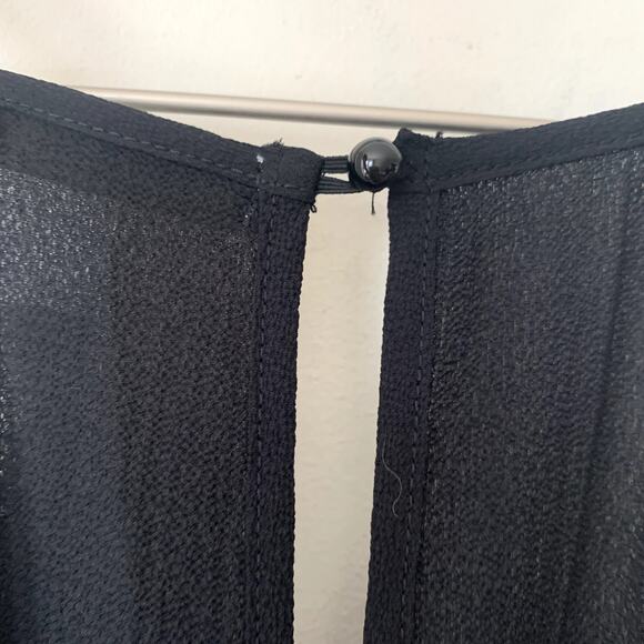 Mikey & Joey Jumpsuit Size M Romper Pinstripe Black Pants NWT Retro Neutral Tank - Picture 5 of 6